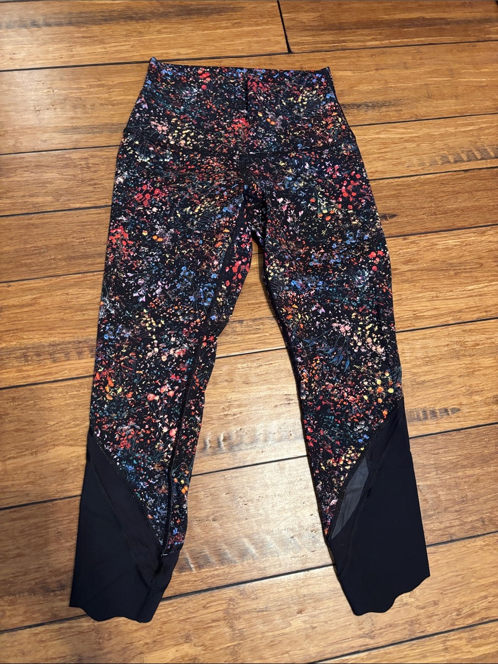 lululemon athletica Black Multicolor floral Leggings